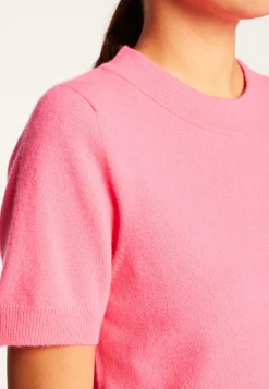 Montagut Les Incontournables-T-shirt en cachemire - Aubry 91-Fuchsia