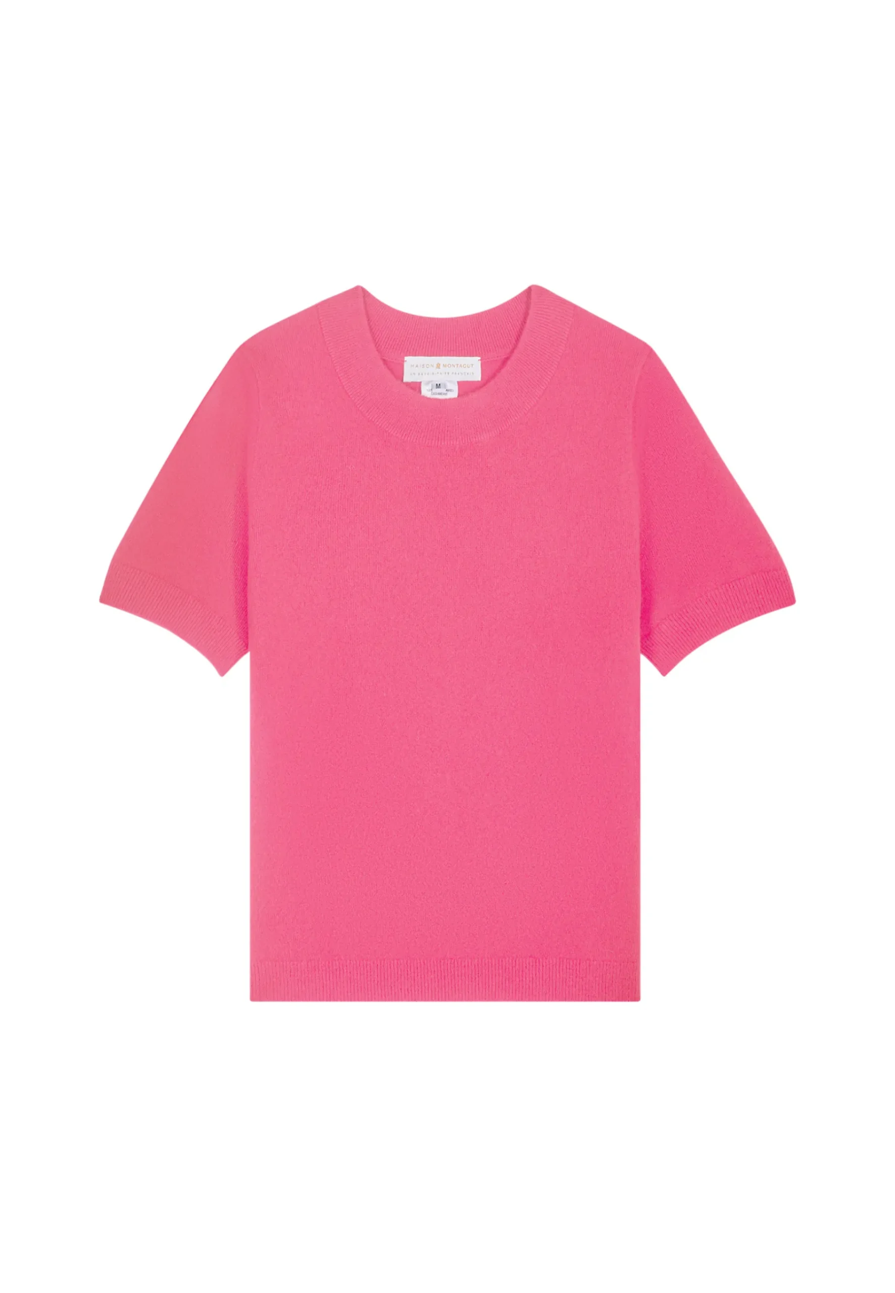 Montagut Les Incontournables-T-shirt en cachemire - Aubry 91-Fuchsia