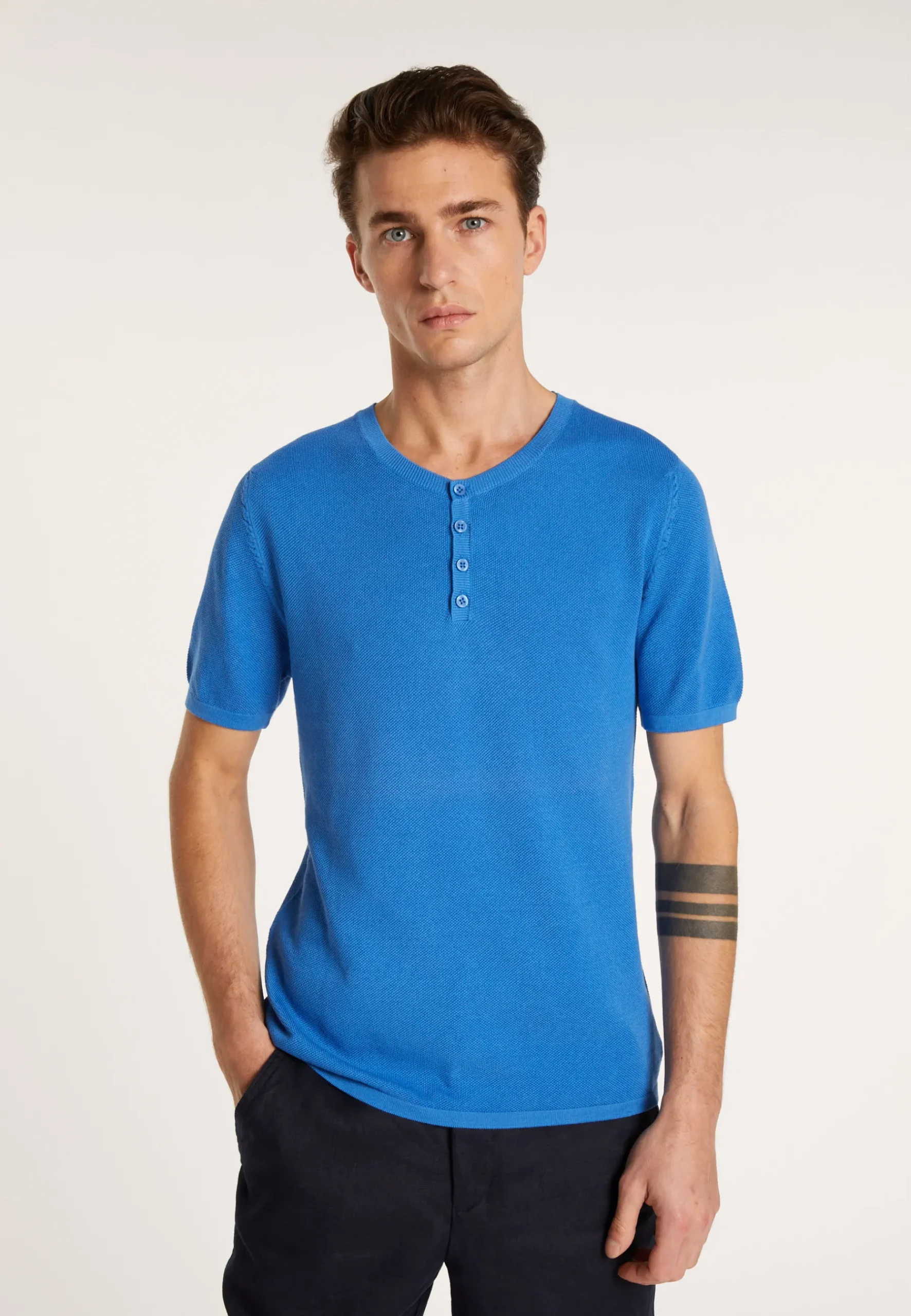 Montagut Polos Et T-Shirts-T-shirt en coton - Brieux 77-Bleu ciel