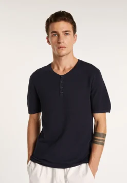 Montagut Polos Et T-Shirts-T-shirt en coton - Brieux 05-Bleu marine