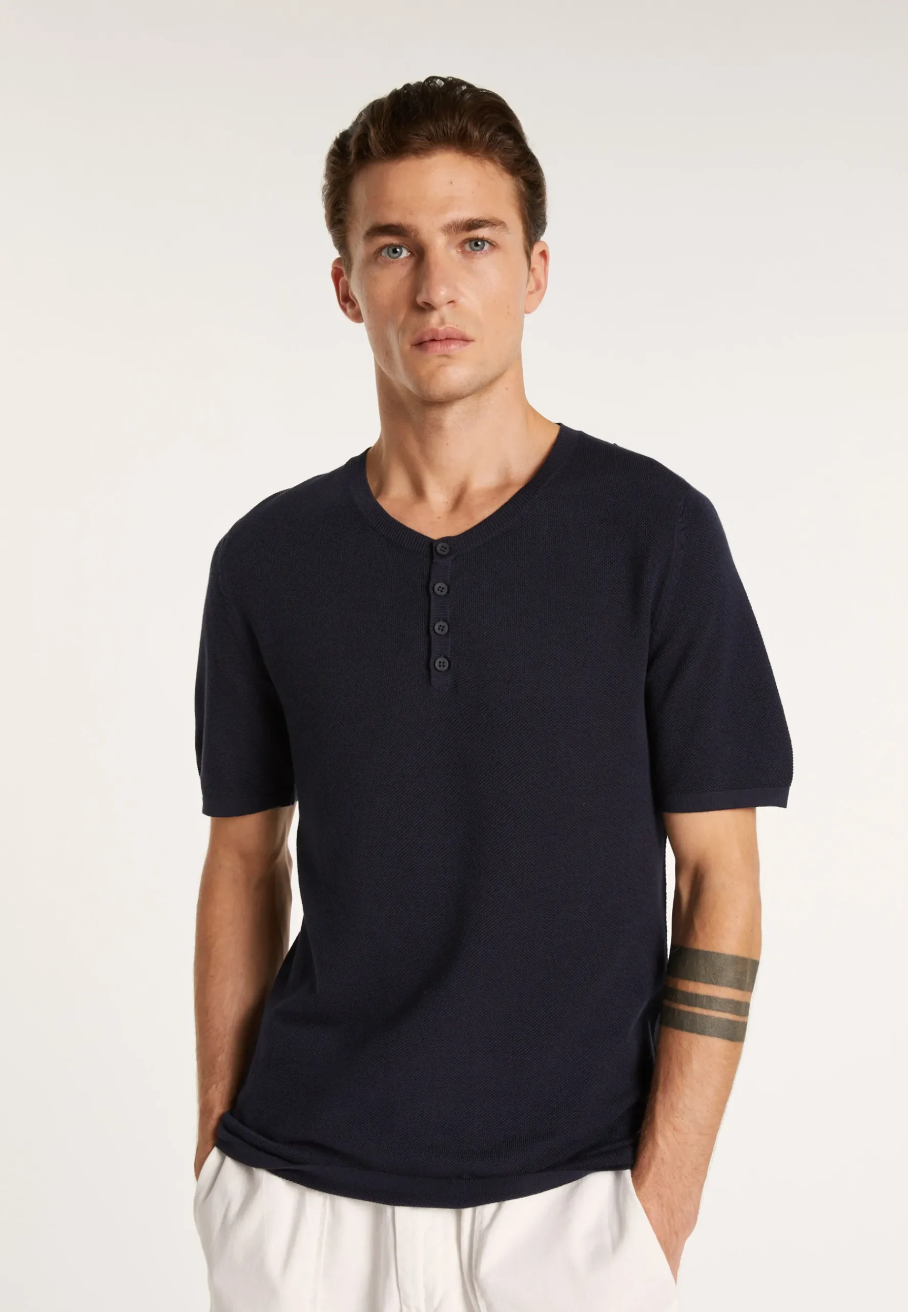 Montagut Polos Et T-Shirts-T-shirt en coton - Brieux 05-Bleu marine