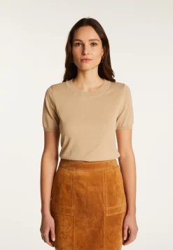 Montagut T-Shirts Et Débardeurs-T-shirt en coton - Dalia 13-Beige moyen