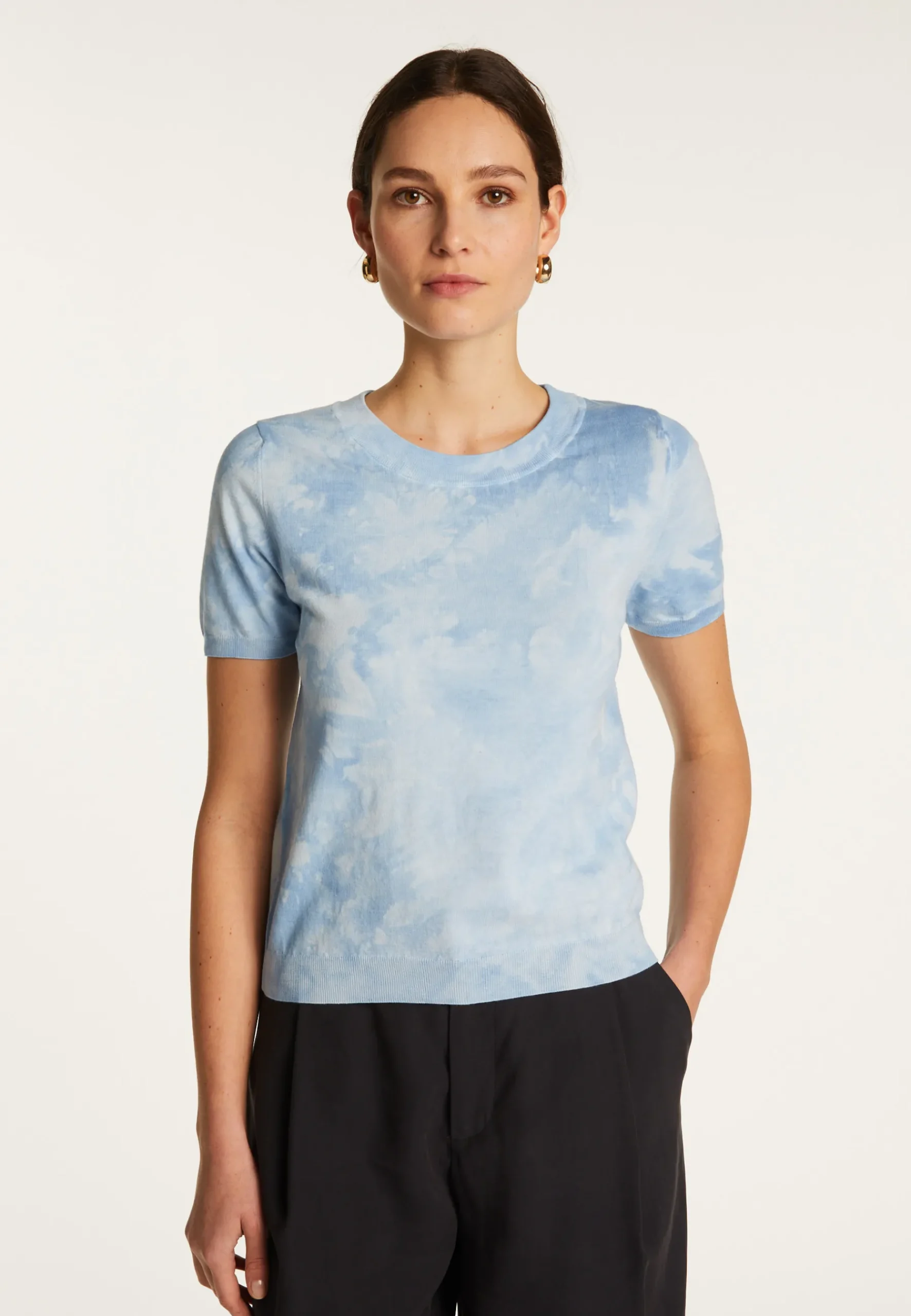 Montagut T-Shirts Et Débardeurs-T-shirt en coton - Dalia 62-Batik ciel