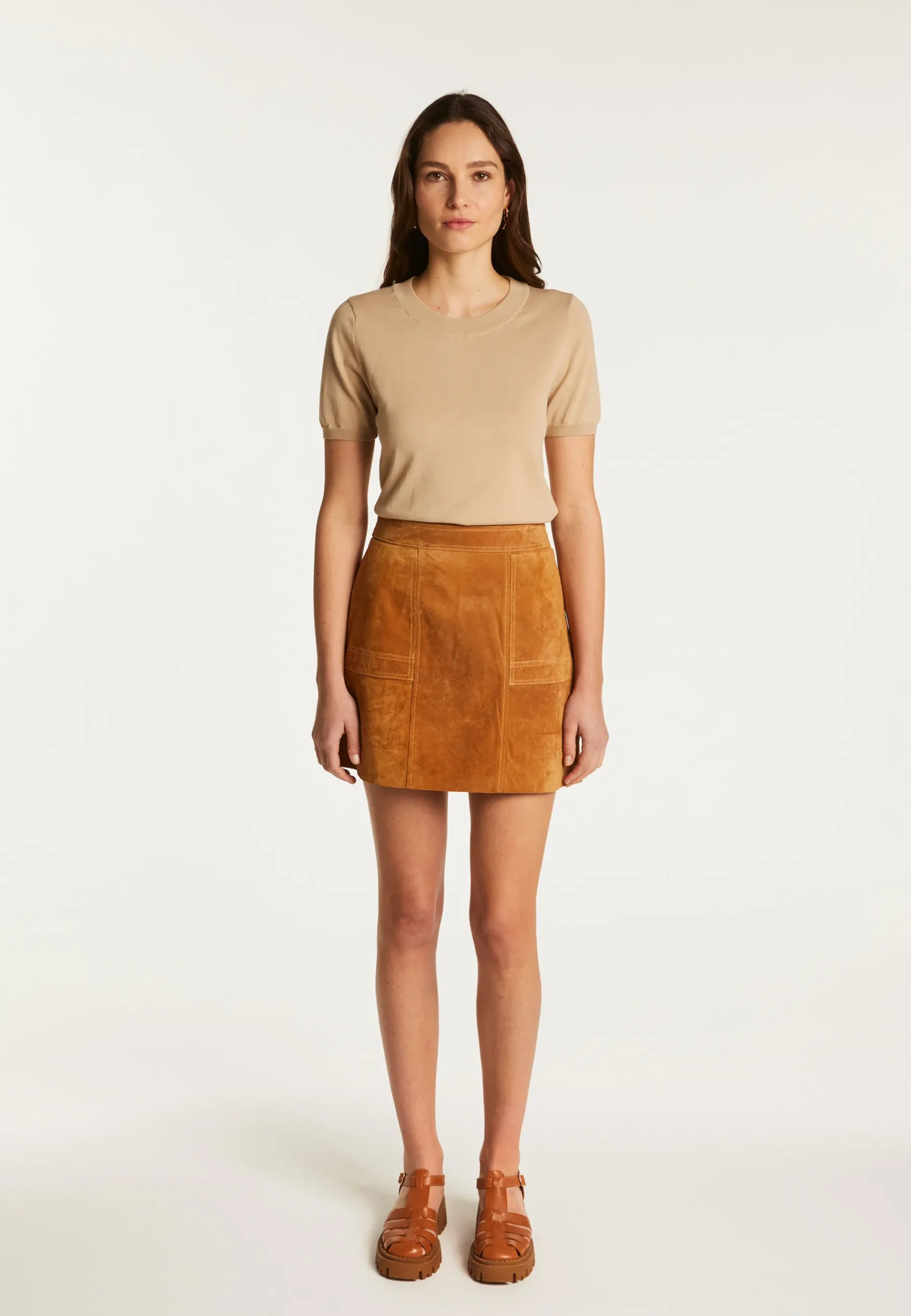 Montagut T-Shirts Et Débardeurs-T-shirt en coton - Dalia 13-Beige moyen