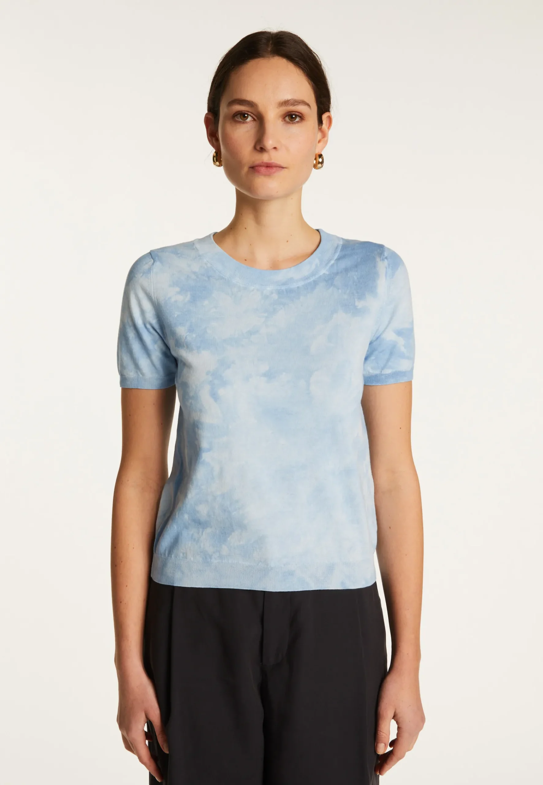 Montagut T-Shirts Et Débardeurs-T-shirt en coton - Dalia 62-Batik ciel