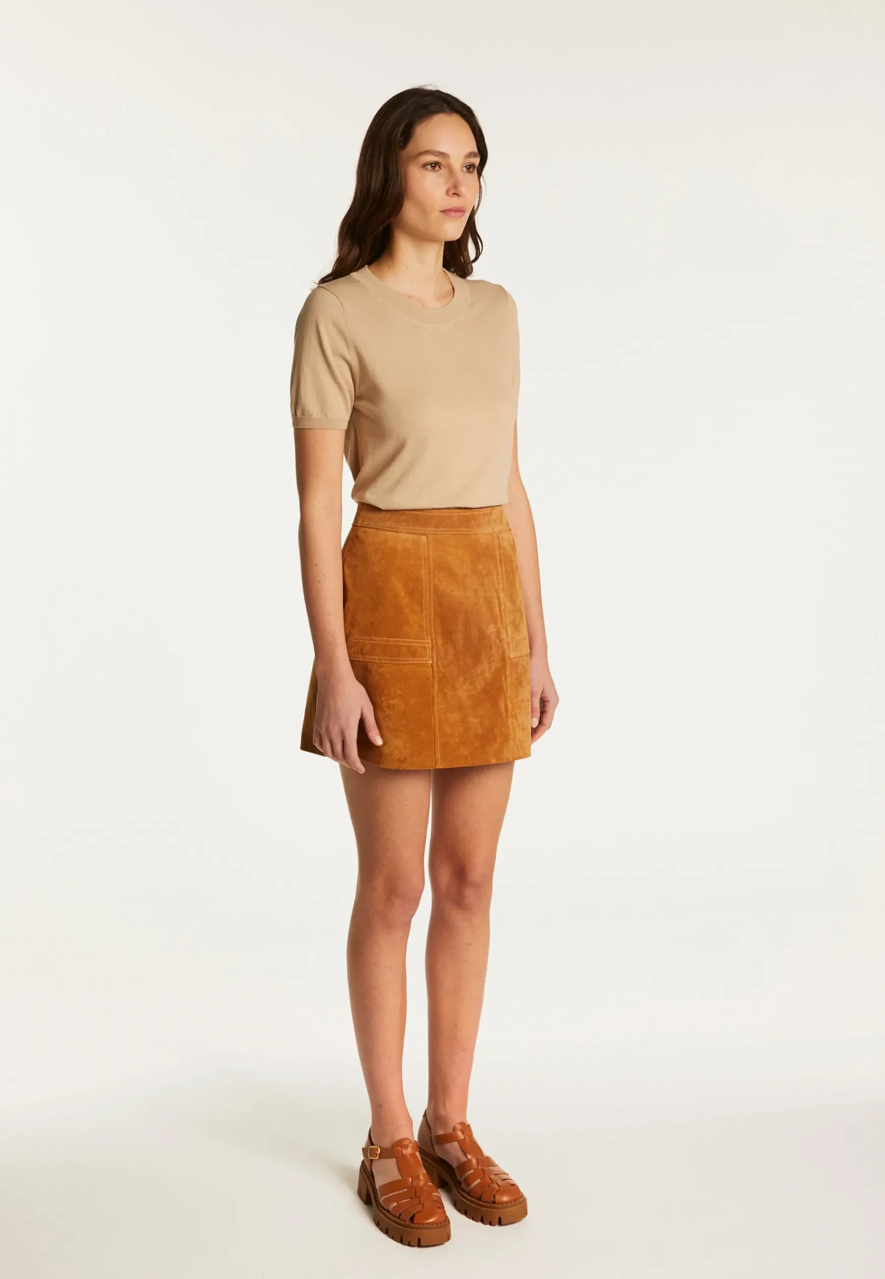 Montagut T-Shirts Et Débardeurs-T-shirt en coton - Dalia 13-Beige moyen
