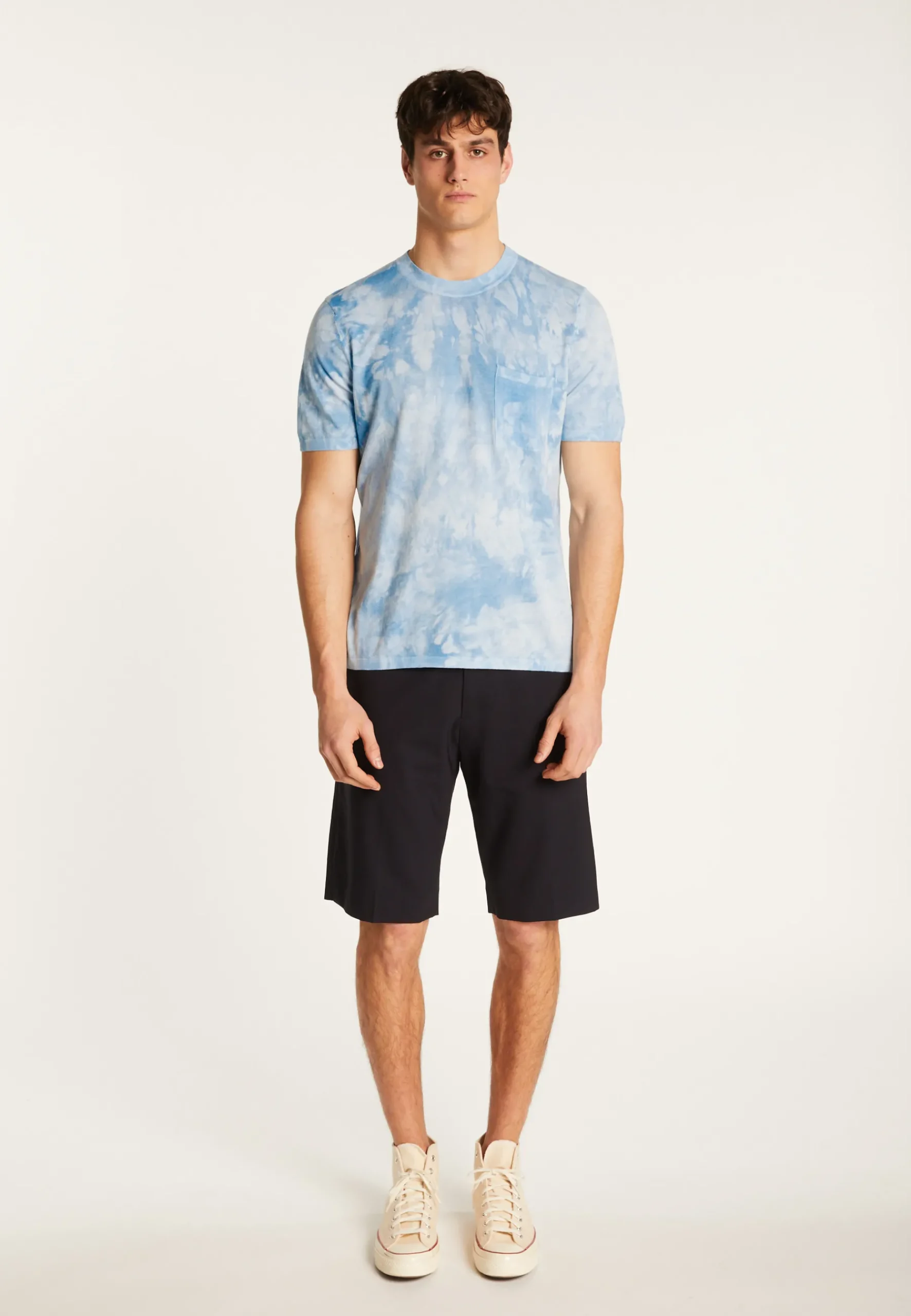 Montagut Polos Et T-Shirts-T-shirt en coton - Marquez 62-Batik ciel