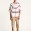 Montagut Polos Et T-Shirts-T-shirt en coton à rayures - Patrick 02-Blanc