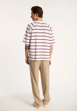 Montagut Polos Et T-Shirts-T-shirt en coton à rayures - Patrick 02-Blanc