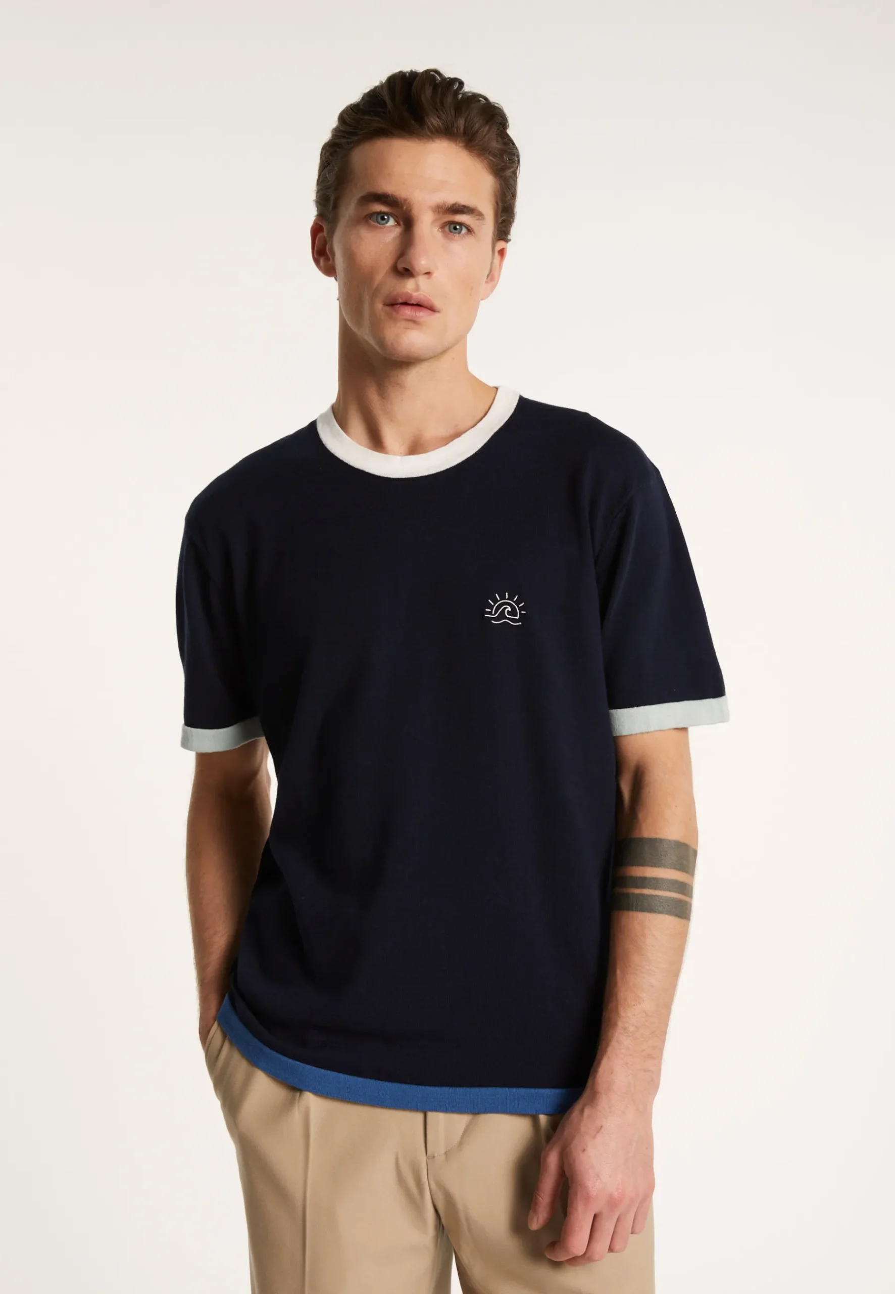 Montagut Polos Et T-Shirts-T-shirt en coton bio - Ivan 05-Bleu marine