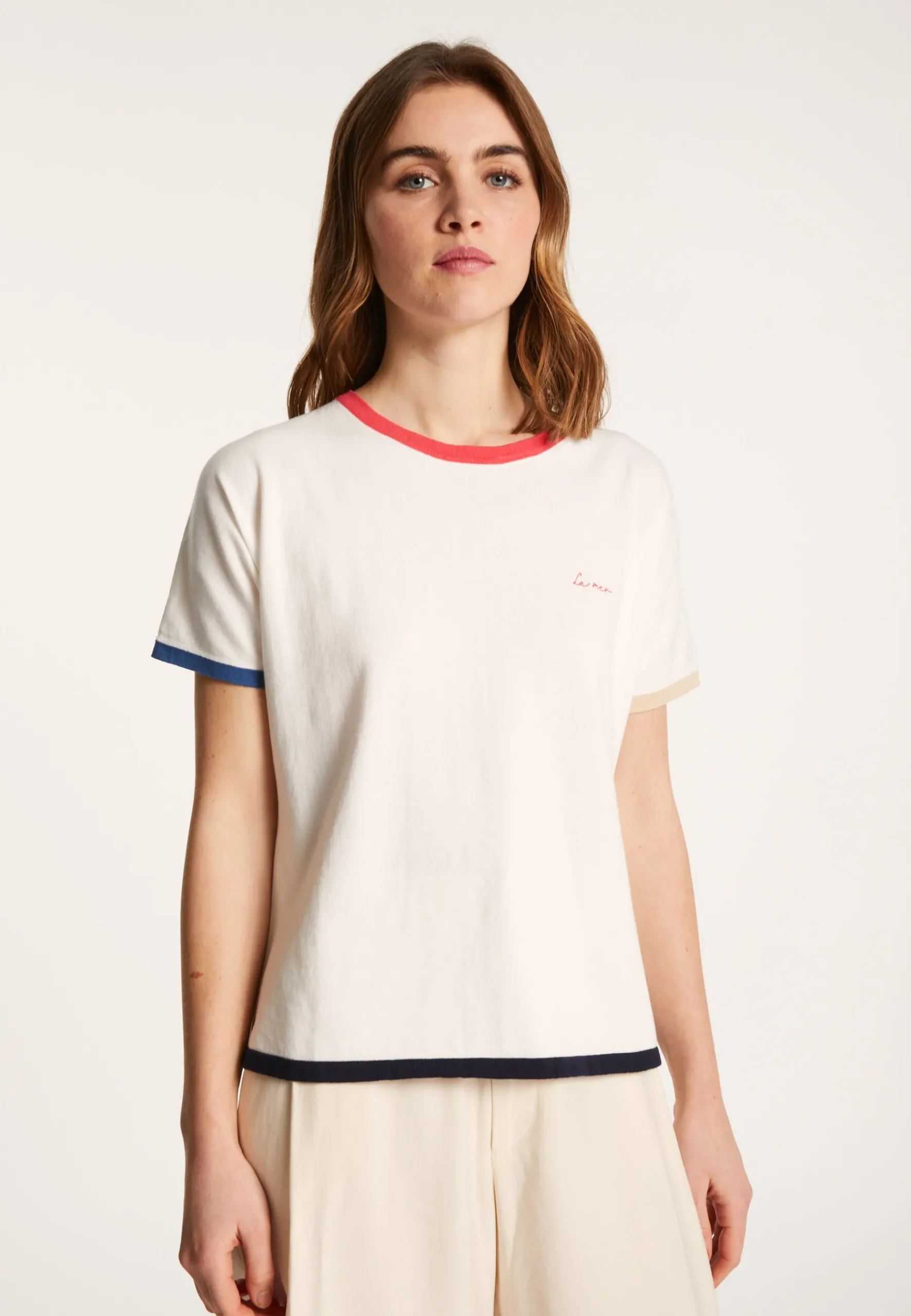 Montagut T-Shirts Et Débardeurs-T-shirt en coton bio - Lamara 82-Ecru