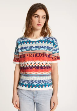 Montagut T-Shirts Et Débardeurs-T-shirt en coton bio - Lucille 86-Multicolore