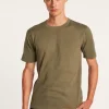Montagut Polos Et T-Shirts-T-shirt en coton et soie - Lars 83-Kaki