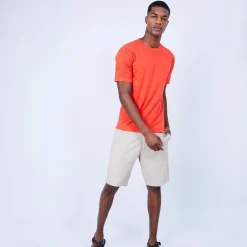 Montagut Polos Et T-Shirts-T-shirt en coton et soie - Lars 15-Orange