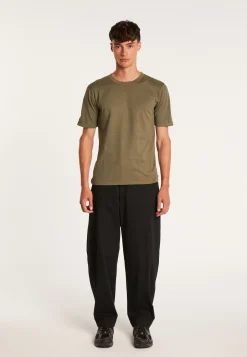 Montagut Polos Et T-Shirts-T-shirt en coton et soie - Lars 83-Kaki