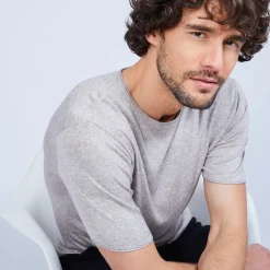 Montagut Polos Et T-Shirts-T-shirt en fibre de bambou cachemire - Oscar 13-Beige moyen