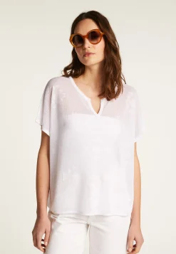 Montagut T-Shirts Et Débardeurs-T-shirt en fil lumière - Didi 82-Ecru