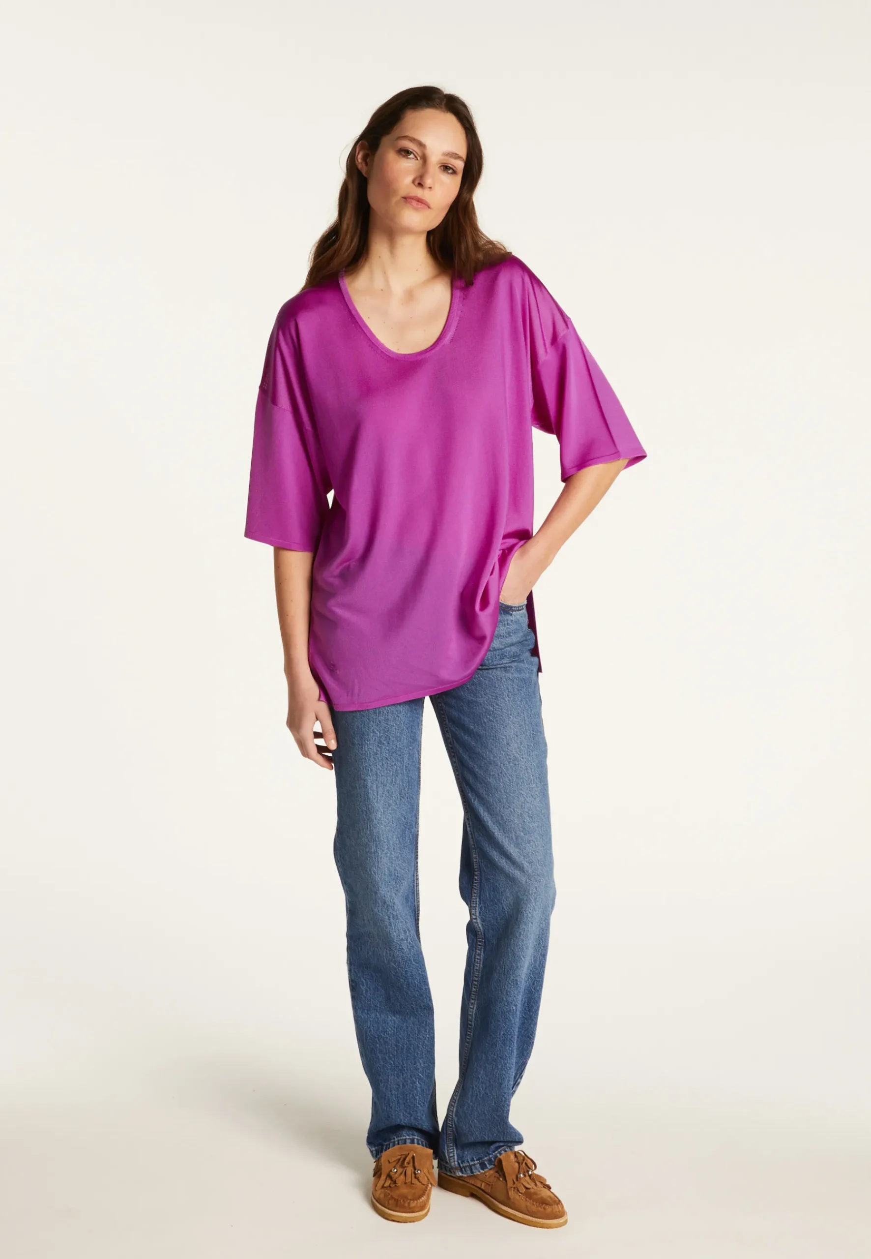 Montagut T-Shirts Et Débardeurs-T-shirt en fil lumière - Dolly 16-Violet clair