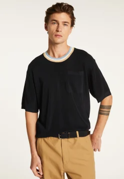 Montagut Le Fil Lumière®-T-shirt en fil lumière - Melvyn 05-Bleu marine