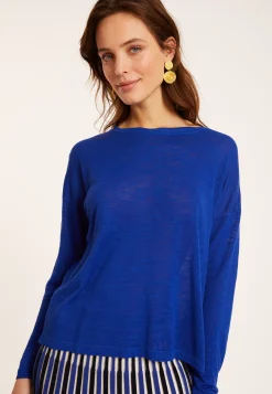 Montagut T-Shirts Et Débardeurs-T-shirt en lin flammé - Polly 48-Bleu roi