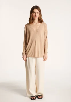 Montagut T-Shirts Et Débardeurs-T-shirt en lin flammé - Beja 13-Beige moyen