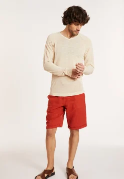 Montagut Polos Et T-Shirts-T-shirt en lin flammé - Damon 12-Beige clair