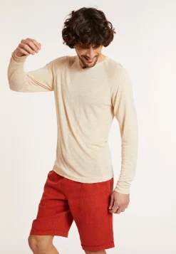 Montagut Polos Et T-Shirts-T-shirt en lin flammé - Damon 12-Beige clair