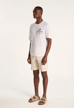 Montagut Polos Et T-Shirts-T-shirt en lin flammé - Isao 02-Blanc