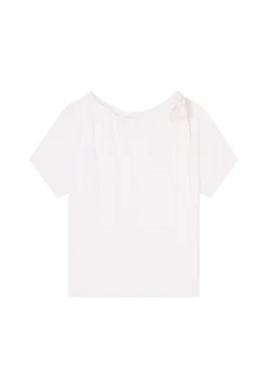 Montagut T-Shirts Et Débardeurs-T-shirt en lin flammé - Lise 02-Blanc