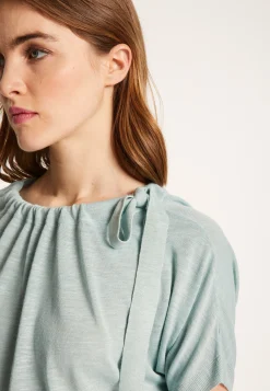 Montagut T-Shirts Et Débardeurs-T-shirt en lin flammé - Lise 23-Vert clair