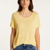 Montagut T-Shirts Et Débardeurs-T-shirt en lin flammé - Lola 08-Jaune