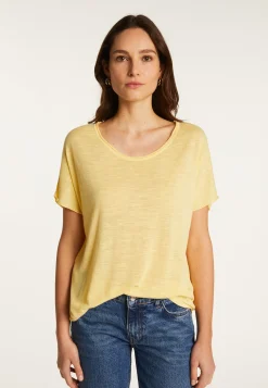 Montagut T-Shirts Et Débardeurs-T-shirt en lin flammé - Lola 08-Jaune