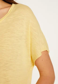 Montagut T-Shirts Et Débardeurs-T-shirt en lin flammé - Lola 08-Jaune