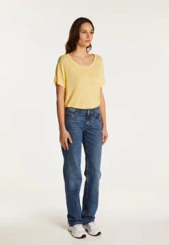 Montagut T-Shirts Et Débardeurs-T-shirt en lin flammé - Lola 08-Jaune