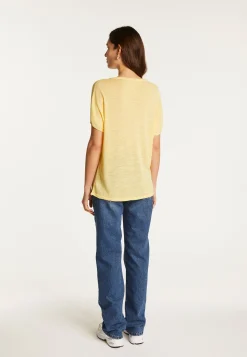 Montagut T-Shirts Et Débardeurs-T-shirt en lin flammé - Lola 08-Jaune