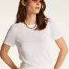 Montagut T-Shirts Et Débardeurs-T-shirt en lin flammé - Lucie 82-Ecru
