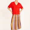 Montagut T-Shirts Et Débardeurs-T-shirt en lin flammé - Maddie 52-Rouge