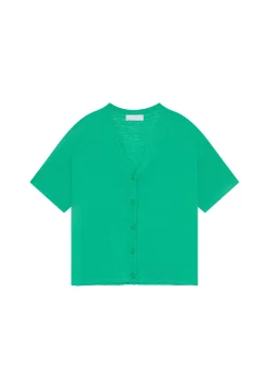 Montagut T-Shirts Et Débardeurs-T-shirt en lin flammé - Maddie 22-Vert moyen