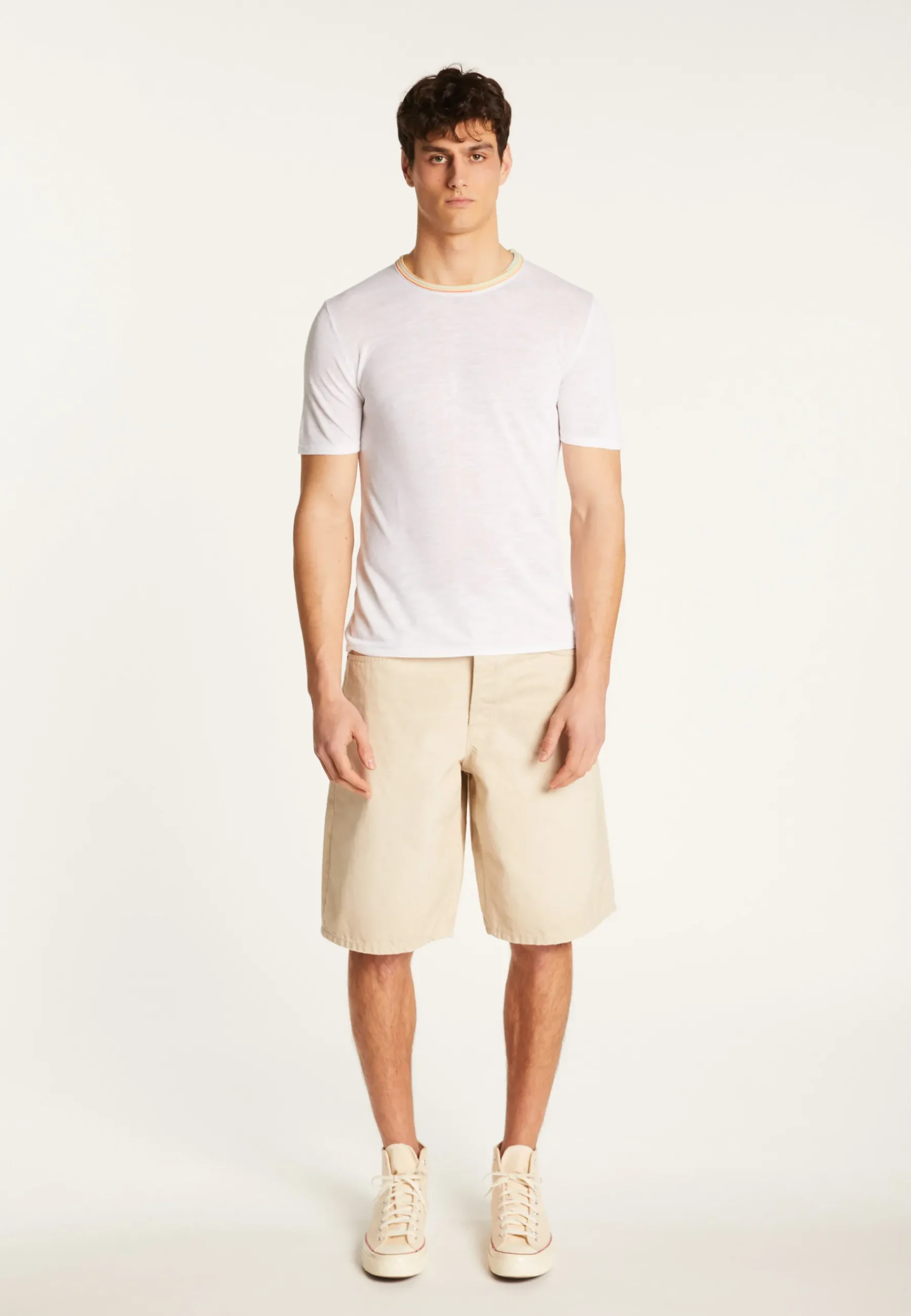 Montagut Polos Et T-Shirts-T-shirt en lin flammé - Mauro 82-Ecru