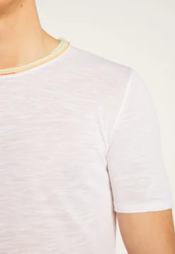 Montagut Polos Et T-Shirts-T-shirt en lin flammé - Mauro 82-Ecru