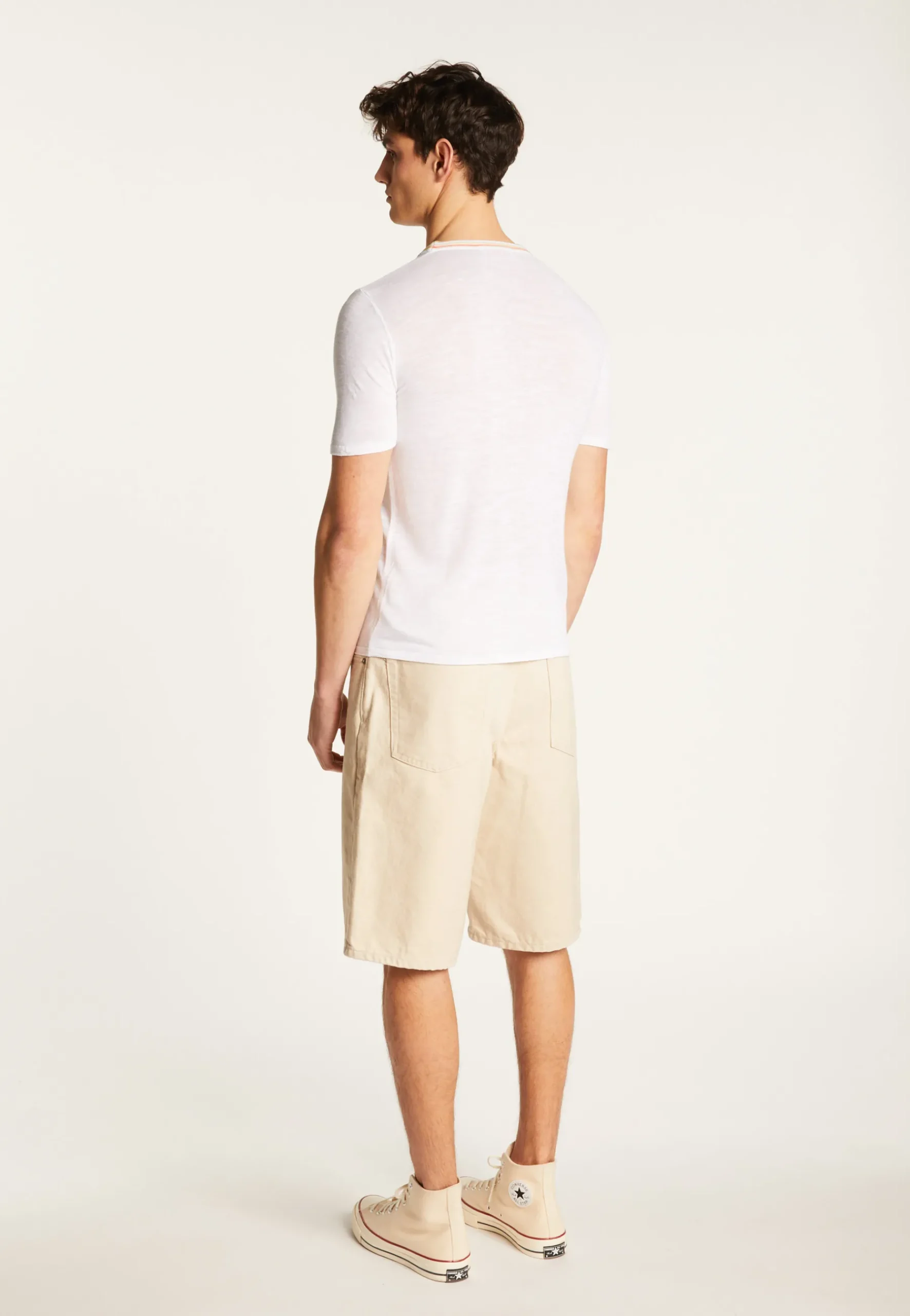 Montagut Polos Et T-Shirts-T-shirt en lin flammé - Mauro 82-Ecru