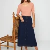 Montagut T-Shirts Et Débardeurs-T-shirt maille côtelée en lin flammé - Tahissa 24-Rose clair