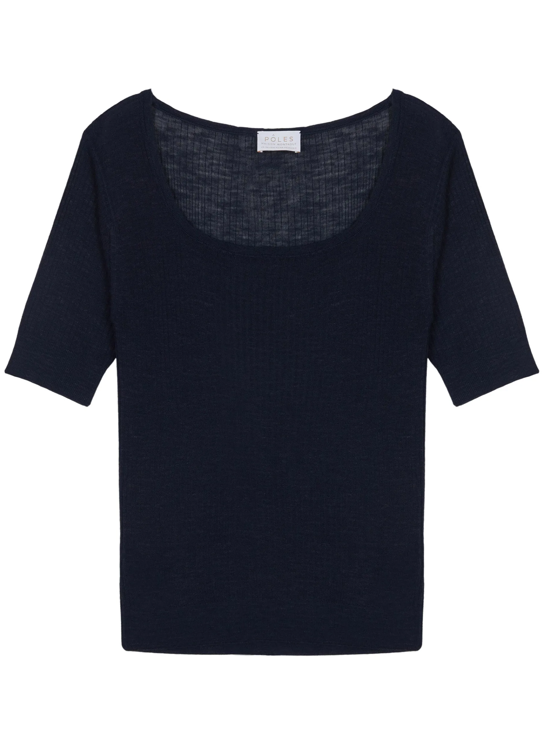 Montagut T-Shirts Et Débardeurs-T-shirt maille côtelée en lin flammé - Tahissa 05-Bleu marine