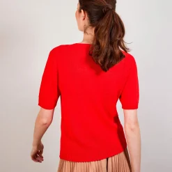 Montagut T-Shirts Et Débardeurs-T-shirt manches coudes - Bapteme 52-Rouge