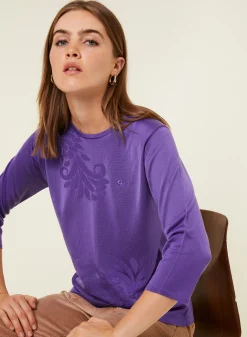 Montagut T-Shirts Et Débardeurs-T-shirt manches coudes en Fil Lumière à motifs - Erica