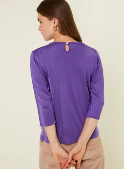 Montagut T-Shirts Et Débardeurs-T-shirt manches coudes en Fil Lumière à motifs - Erica