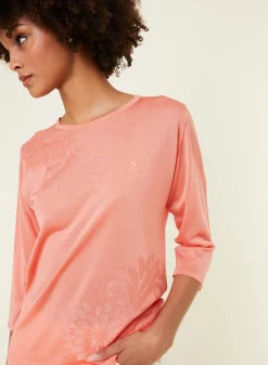 Montagut T-Shirts Et Débardeurs-T-shirt manches coudes en Fil Lumière à motifs - Erica