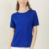 Montagut T-Shirts Et Débardeurs-T-shirt manches courtes en Fil Lumière - Adeline 75-Bleu nuit