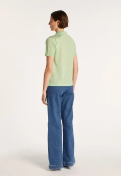 Montagut T-Shirts Et Débardeurs-T-shirt manches courtes en Fil Lumière à motifs - Evy 23-Vert clair