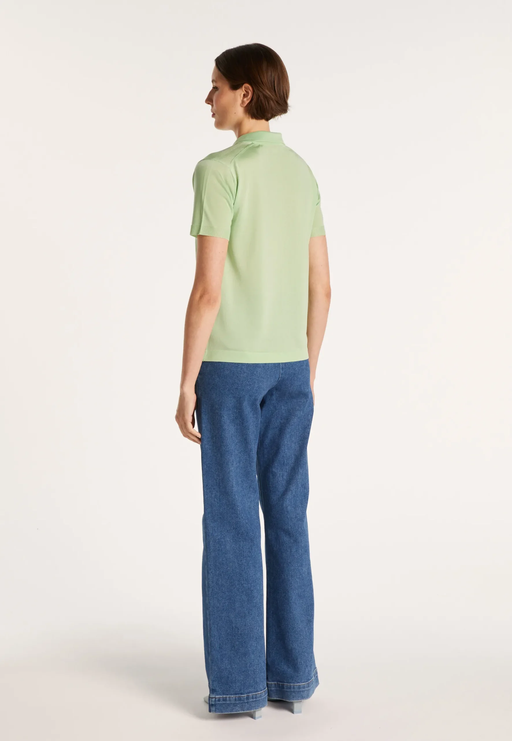 Montagut T-Shirts Et Débardeurs-T-shirt manches courtes en Fil Lumière à motifs - Evy 23-Vert clair